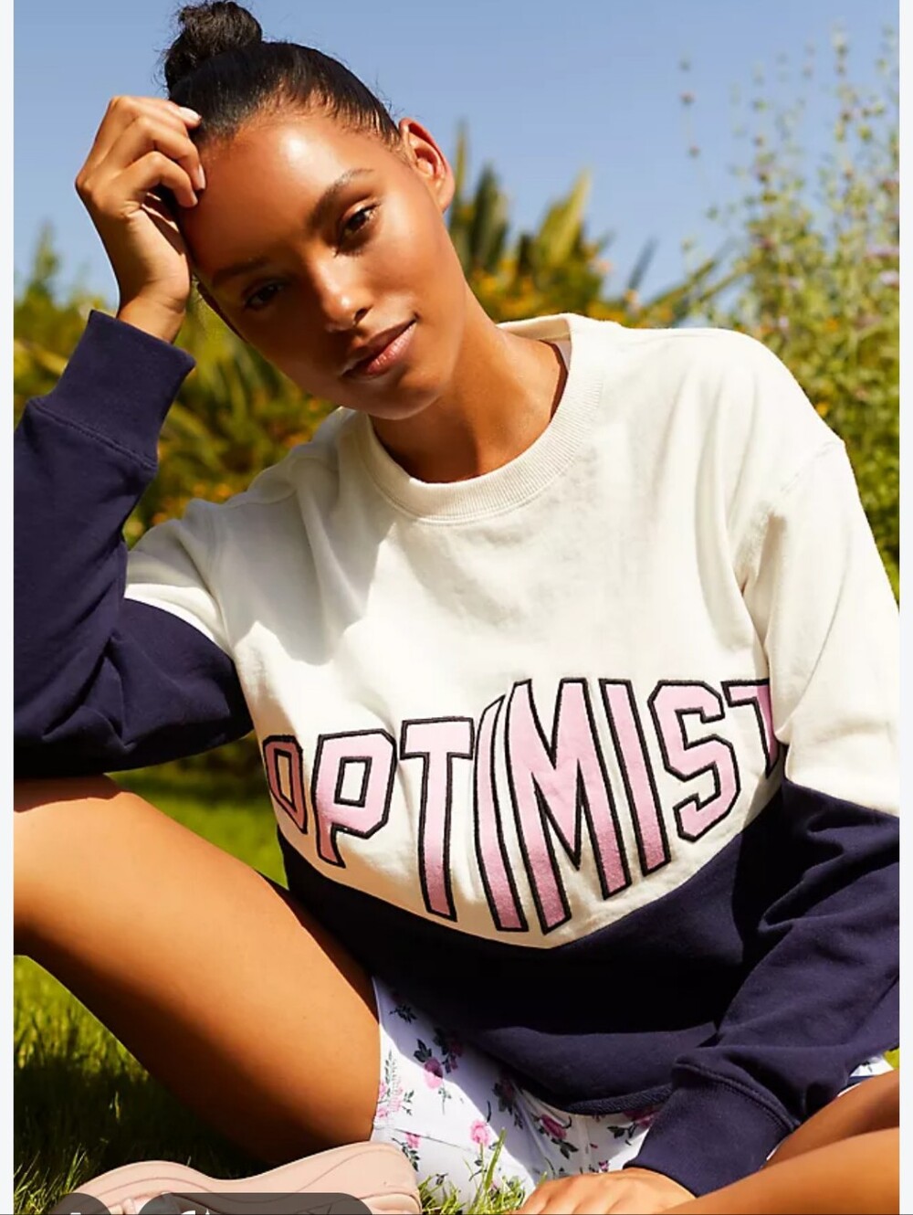 Spiritual Gangster Optimist Mazzy Sweatshirt Colorblock Crewneck Anthropologie
